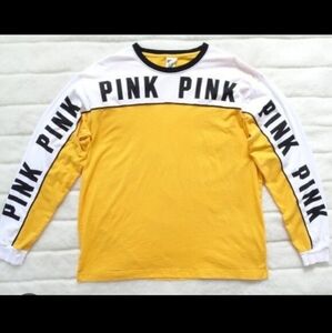 PINK Victoria's Secret mustard long sleeve shirt XL